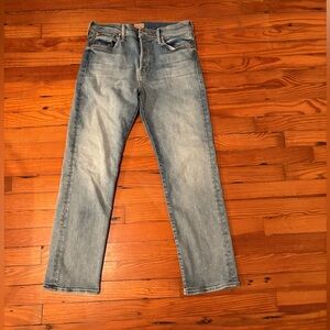MOTHER Women's Light Blue Straight Leg Jeans